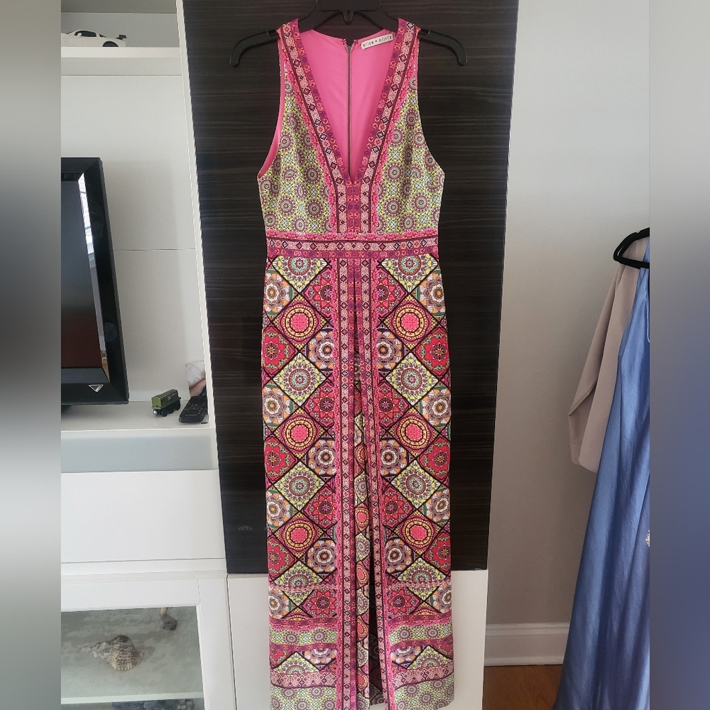 Alice and olivia Audrie printed jumpsuit size 2